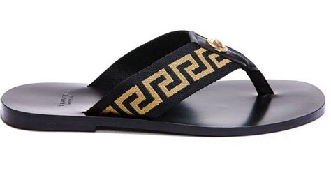 versace studded flip flops men|versace greek sandals.